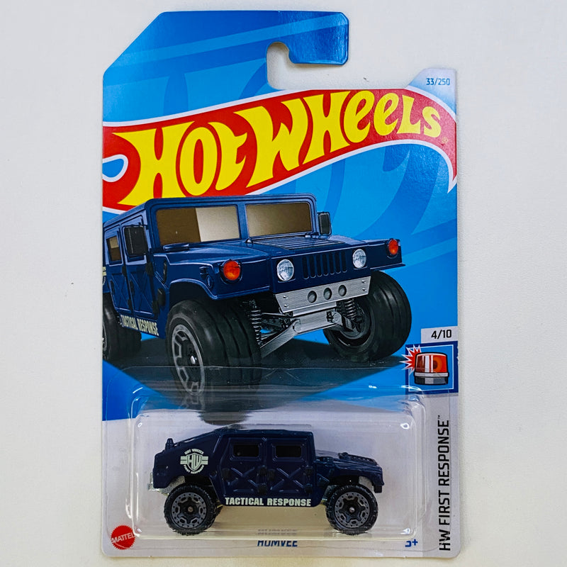 2024 Hot Wheels HW First Response Hummer Humvee azul BLOR base ZAMAC