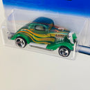 2000 Hot Wheels 34 Ford 3-Window verde 3SP base ZAMAC