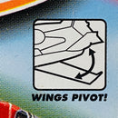 2002 Matchbox 50th Anniversary Nite Glow Rescue Plane negro con Alas Extensibles y Brilla en la Oscuridad