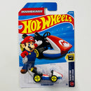 2026 Hot Wheels Screen Time Mario Kart Standard Kart rojo con blanco MK