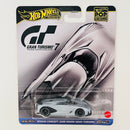 2024 Hot Wheels Premium Pop Culture Gran Turismo 7 Nissan Concept 2020 Vision Gran Turismo plata metálico Llantas de Goma RR