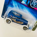 2004 Hot Wheels Tat Rods Ford 1932 121 azul metálico 5SP base ZAMAC - Detalle Burbuja