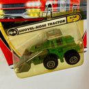 2000 Matchbox Build It Muir Hill Shovel Nose Tractor verde con Cuchara Móvil