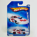 2009 Hot Wheels Racing Pro Stock Firebird Pontiac blanco con flamas 5SP