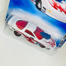 2009 Hot Wheels Racing Pro Stock Firebird Pontiac blanco con flamas 5SP