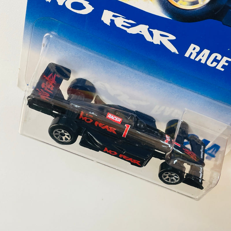 1997 Hot Wheels New Model No Fear Race Car 244 negro 7SP