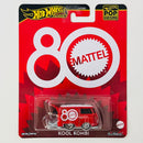 2025 Hot Wheels Premium Pop Culture Mattel 80th Anniversary Volkswagen Kool Kombi rojo con blanco Llantas de Goma RR base ZAMAC