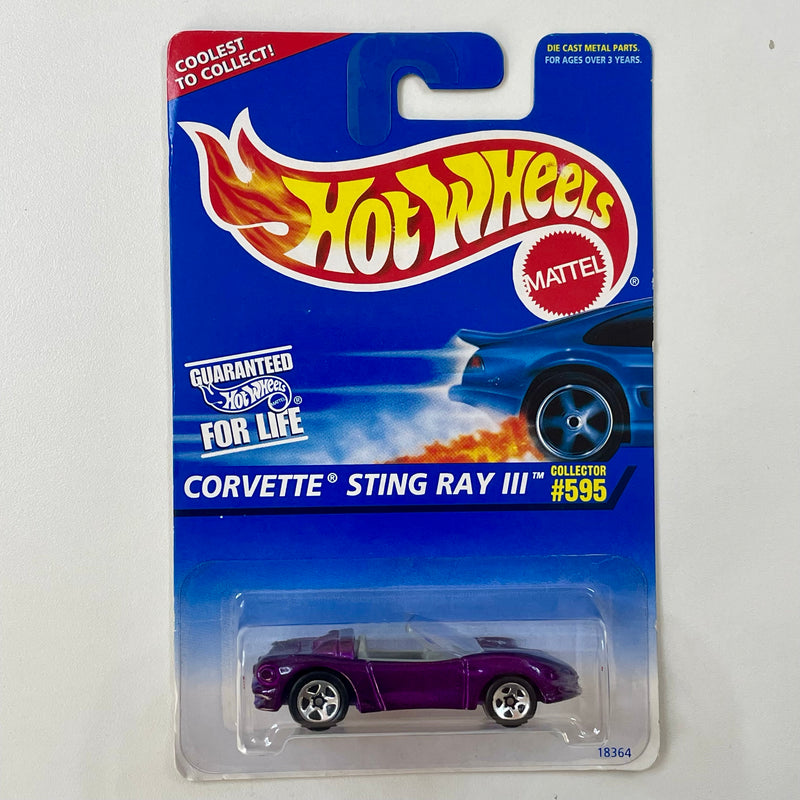 1997 Hot Wheels Corvette Sting Ray III 595 morado metálico 5SP