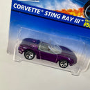 1997 Hot Wheels Corvette Sting Ray III 595 morado metálico 5SP