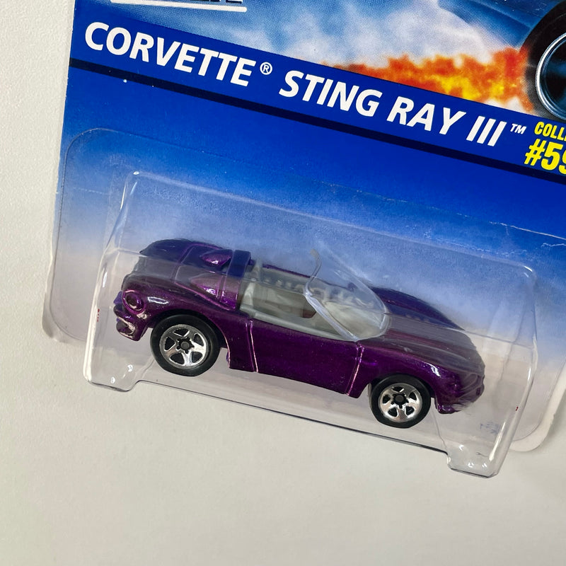 1997 Hot Wheels Corvette Sting Ray III 595 morado metálico 5SP