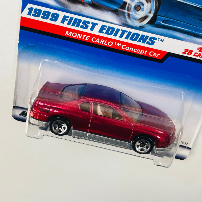 1999 Hot Wheels First Editions Chevrolet Monte Carlo Concept Car rojo metálico 5SP