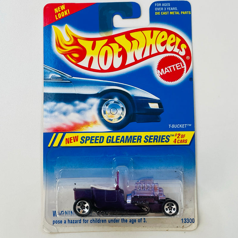 1995 Hot Wheels Speed Gleamer Series 1923 Ford T-Bucket morado metálico 5SP Motor Morado variante Logo HW en la parte trasera