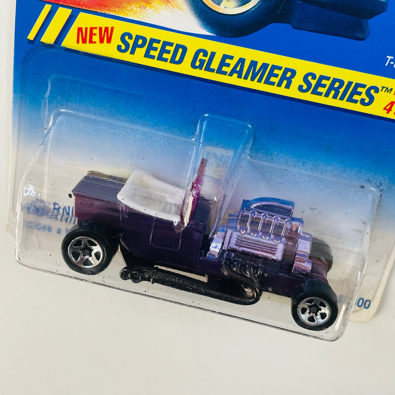 1995 Hot Wheels Speed Gleamer Series 1923 Ford T-Bucket morado metálico 5SP Motor Morado variante Logo HW en la parte trasera