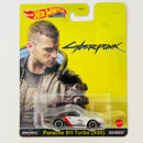 2022 Hot Wheels Premium Entertainment Cyberpunk 2077 Keanu Reeves Porsche 911 Turbo 930 plata metálico Llantas de Goma RR