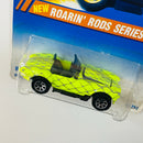 1995 Hot Wheels Roarin' Rods Series Shelby Cobra amarillo fluorescente 7SP Base Metal Color Negro
