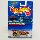 2000 Hot Wheels Virtual Collection Turbo Flame rojo 5SP base ZAMAC
