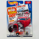 2000 Hot Wheels Editor's Choice Target Exclusive 32 Ford Coupe rojo metálico con blanco Llantas de Goma RR