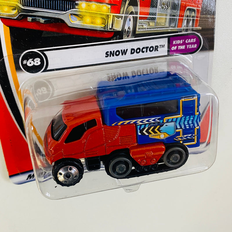 2002 Matchbox 50th Anniversary Kids Cars of the Year Snow Doctor naranja metálico con Orugas Rotativas