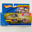 2001 Hot Wheels Pavement Pounder Trailer Streamlined Blown Truck y Scorchin' Scooter