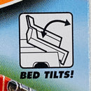 2002 Matchbox 50th Anniversary Rescue Rookies Dump Truck rojo metálico Primera Edición con Tolva Inclinable