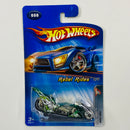 2005 Hot Wheels Rebel Rides Fright Bike 080 verde MC3 base ZAMAC