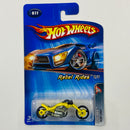 2005 Hot Wheels Rebel Rides Blast Lane 077 amarillo MC3 base ZAMAC