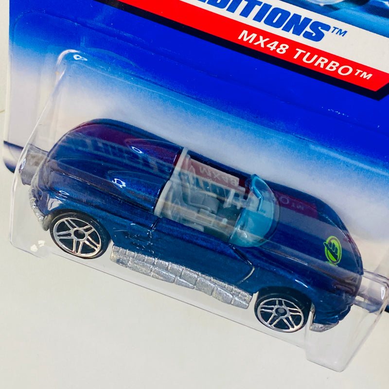 2000 Hot Wheels First Editions Max Steel MX48 Turbo azul metálico PR5 Primera Edición