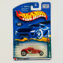 2002 Hot Wheels Spares 'n Strikes 34 Ford So-Cal Coupe Sooo Fast 062 rojo 5SP base ZAMAC