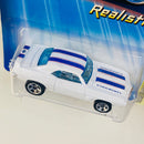 2005 Hot Wheels First Editions Realistix 1969 Pontiac Firebird T/A 005 blanco 5SP Primera Edición