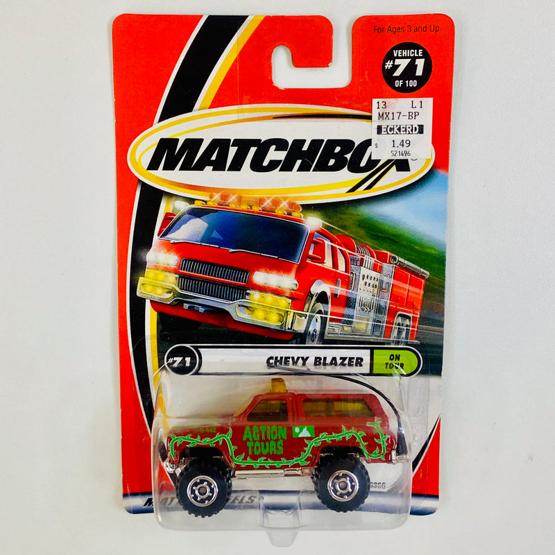 2000 Matchbox On Tour Chevy Blazer rojo