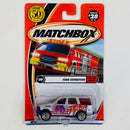 2002 Matchbox 50th Anniversary Red Hot Heroes Ford Expedition plata metálico Bombero