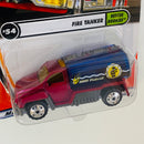 2002 Matchbox 50th Anniversary Rescue Rookies Fire Tanker rojo Bombero con Manguera Extensible