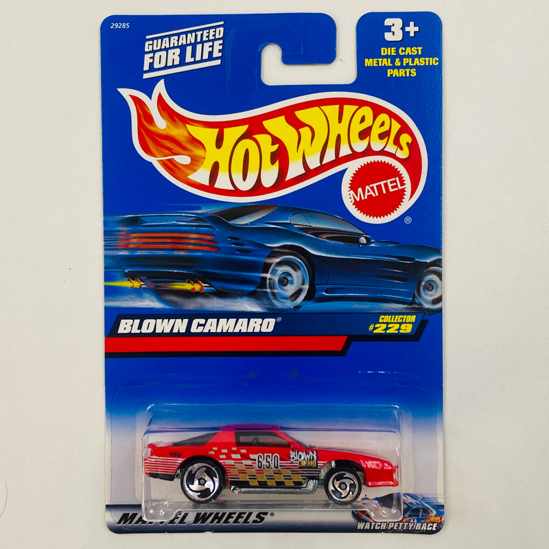 2000 Hot Wheels Blown Camaro Chevrolet 229 rojo SB base ZAMAC