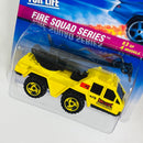 1996 Hot Wheels Fire Squad Series Flame Stopper amarillo Bombero SB con Grúa Móvil - Detalle Burbuja