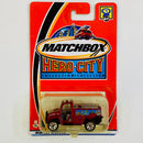 2002 Matchbox Hero City All Terrain Fire Tanker rojo Bombero Primera Edición