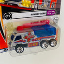 2002 Matchbox 50th Anniversary Kids Cars of the Year Runway Hero plata metálico Bombero con Cañón de Agua Móvil