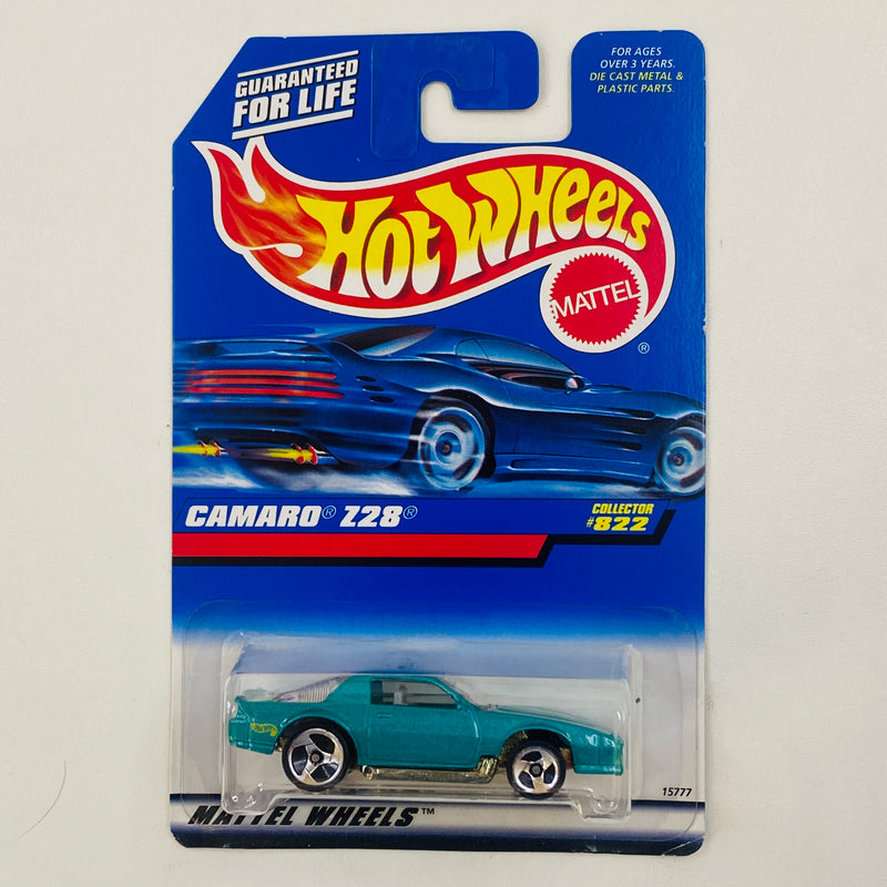 1998 Hot Wheels Chevrolet Camaro Z28 822 verde metálico 3SP base ZAMAC