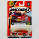 2002 Matchbox 50th Anniversary Safety Stars Chevrolet Suburban Fire rojo Bombero