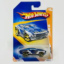 2009 Hot Wheels Track Stars 69 Chevelle Chevrolet azul OH5 base ZAMAC