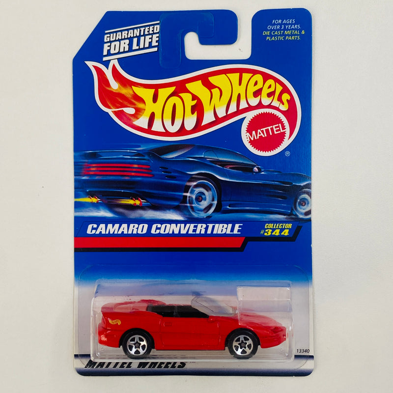 1998 Hot Wheels Chevrolet Camaro Convertible 344 rojo 5SP