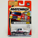 2002 Matchbox 50th Anniversary Great Outdoors Ford Explorer Sport Trac blanco con Apertura de Compuerta