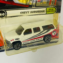 2000 Matchbox Snow Explorer Chevy Suburban blanco