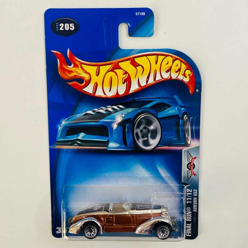 2003 Hot Wheels Final Run Auburn 852 marrón LW base ZAMAC Última Producción