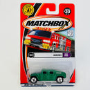 2002 Matchbox 50th Anniversary Cool Rides Hummer Humvee verde metálico con Apertura de Compuerta