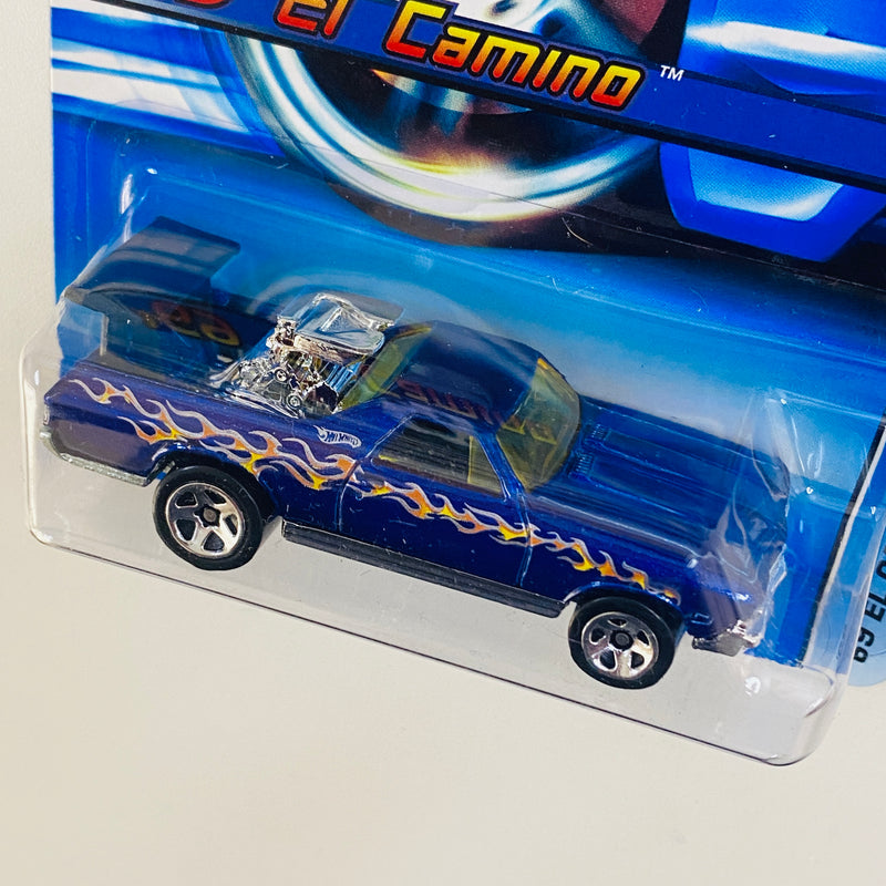 2005 Hot Wheels 69 El Camino Chevrolet 171 azul metálico 5SP base ZAMAC