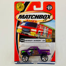 2002 Matchbox 50th Anniversary Great Outdoors Chevrolet Silverado 4x4 morado metálico