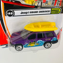 2002 Matchbox Weekend Cruisers Jeep Grand Cherokee morado metálico con Bote