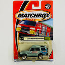 2001 Matchbox Storm Watch Land Rover Discovery celeste metálico Primera Edición