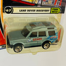 2001 Matchbox Storm Watch Land Rover Discovery celeste metálico Primera Edición