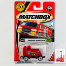 2002 Matchbox 50th Anniversary Rescue Rookies Emergency Power Truck rojo Primera Edición con Torre Elevable